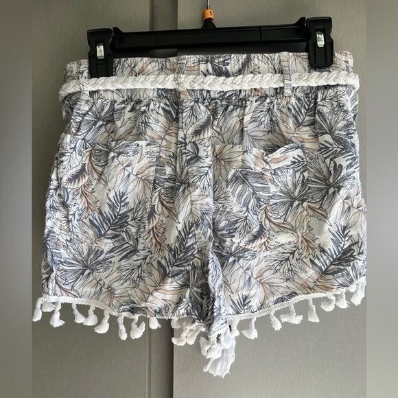 Rewash Linen Blend Tropical Shorts Juniors Size M - Picture 2 of 7